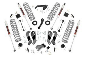 Jeep Wrangler Suspension Lift Kit - Front + Rear - Rough Country - 3.5 Inch Lift, M1 Monotube Shocks - '07-'18